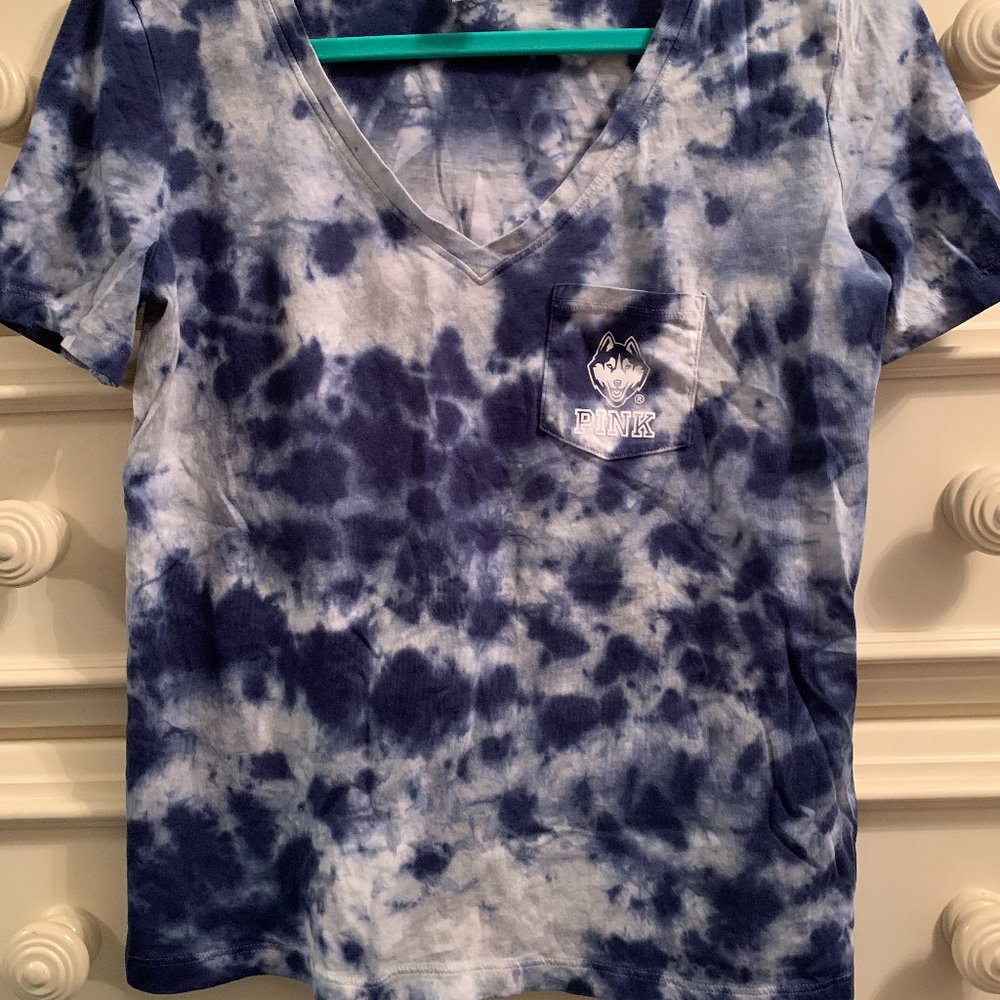 PINK UConn Tie Dye Tee XS